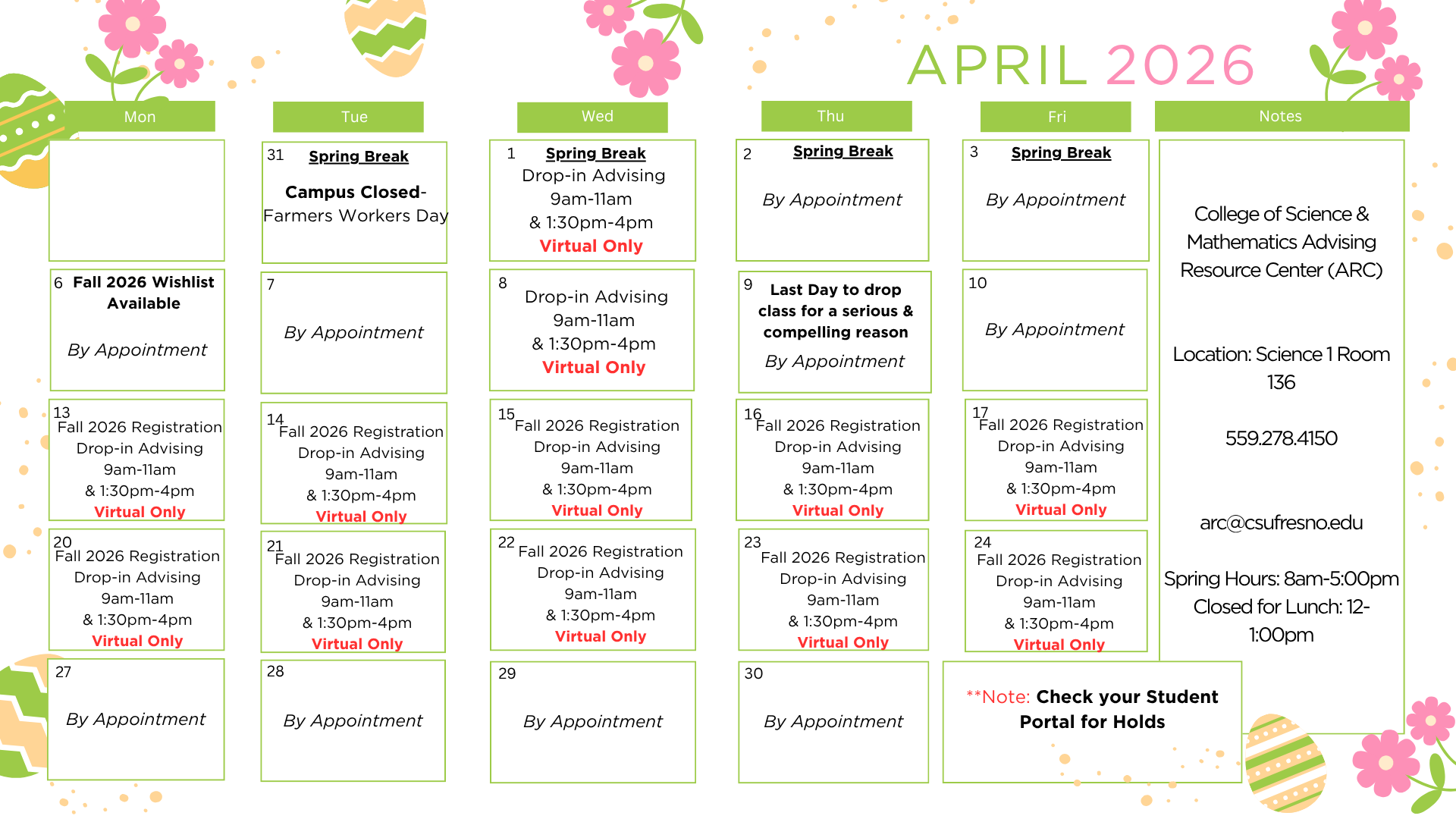 April 2026 Calendar Frame