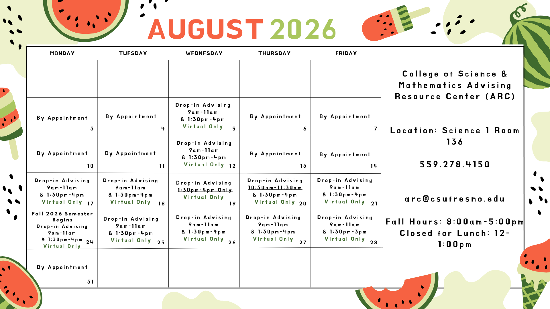 August 2026 Calendar