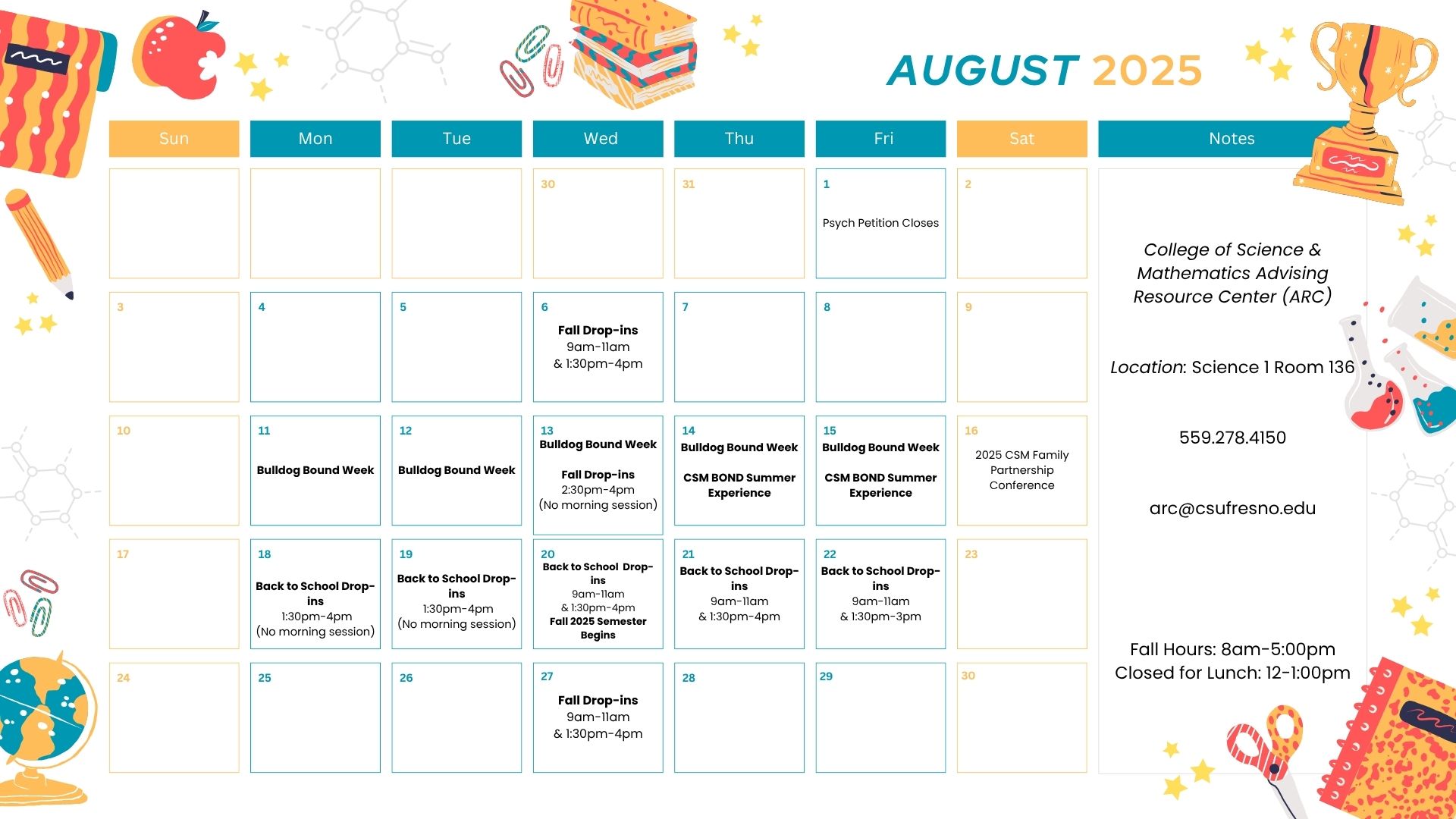 August 2025 Calendar
