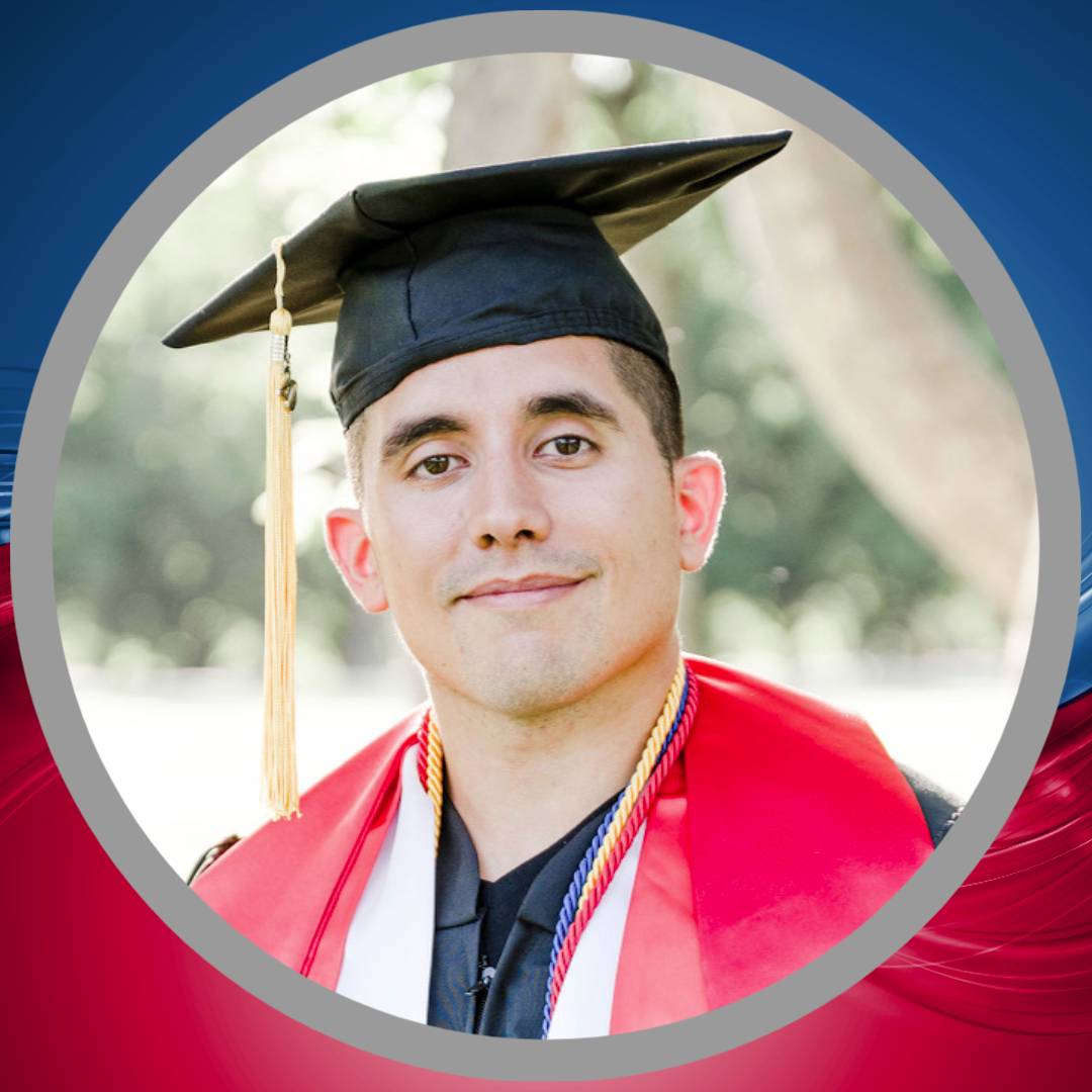 Taylor Sanchez wearing a red stole