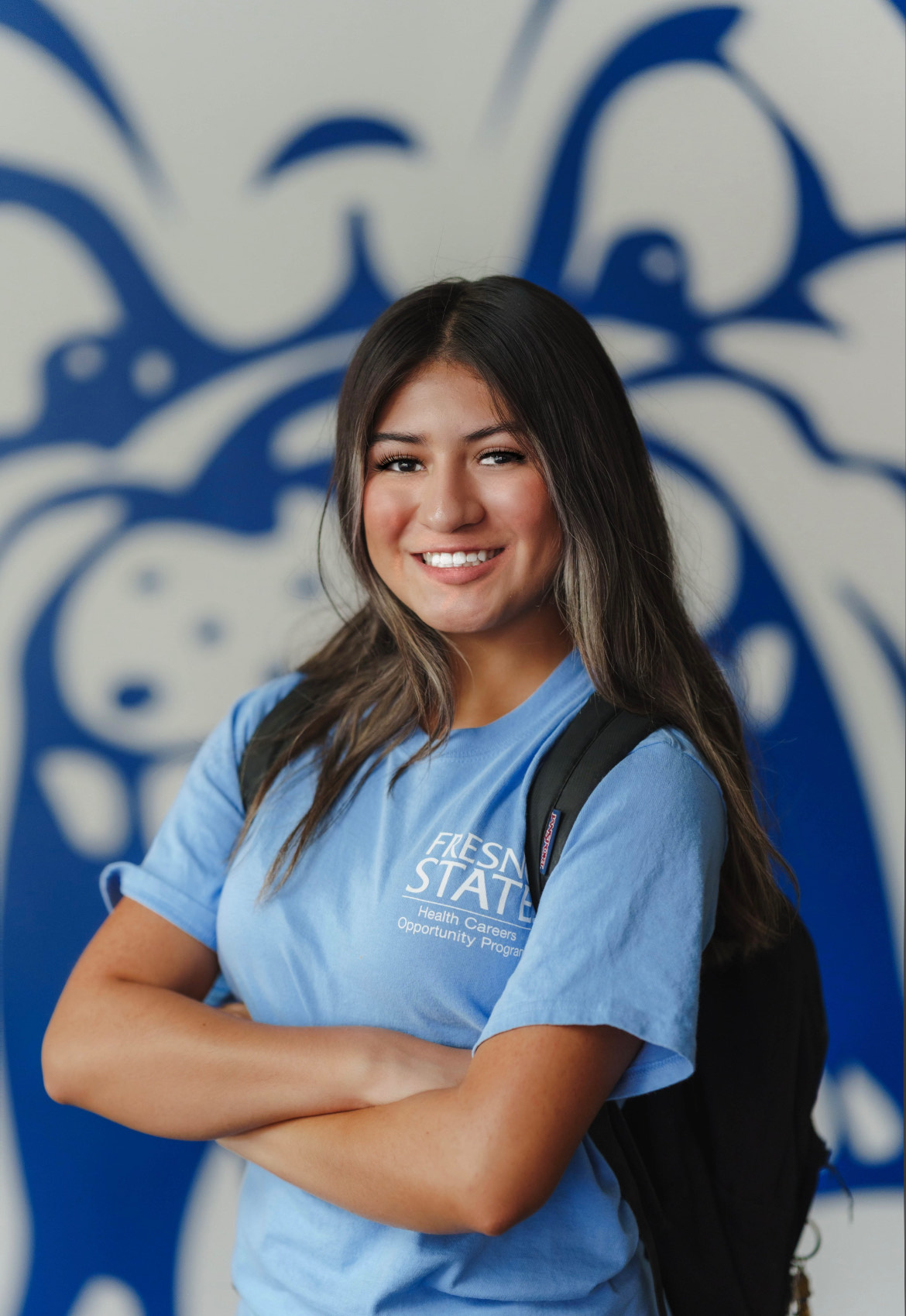 Student smiling and posing 