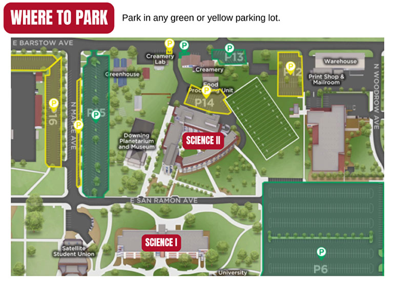 Science Carnivale parking map
