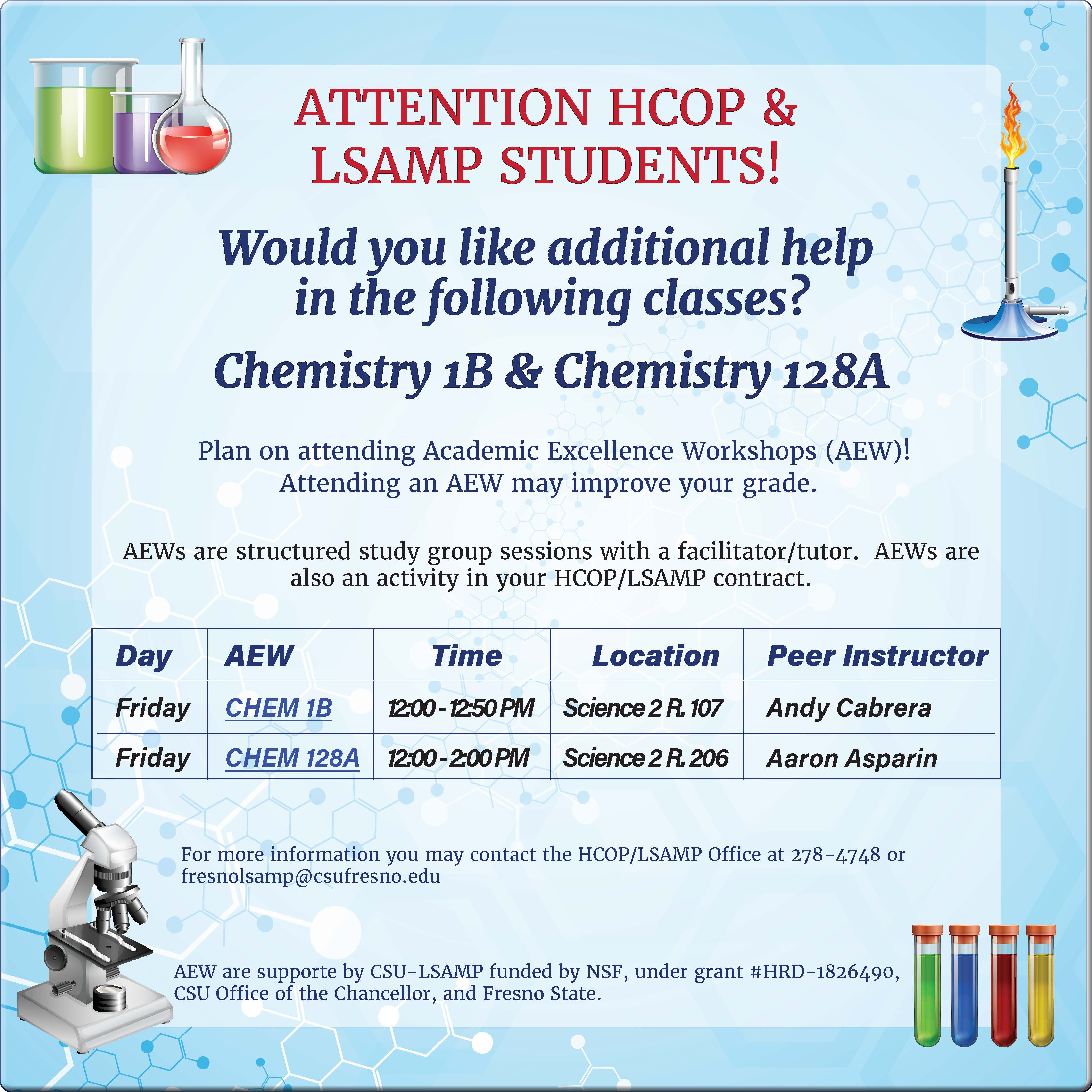 Academic Excellence Workshops Health Careers Opportunity Program