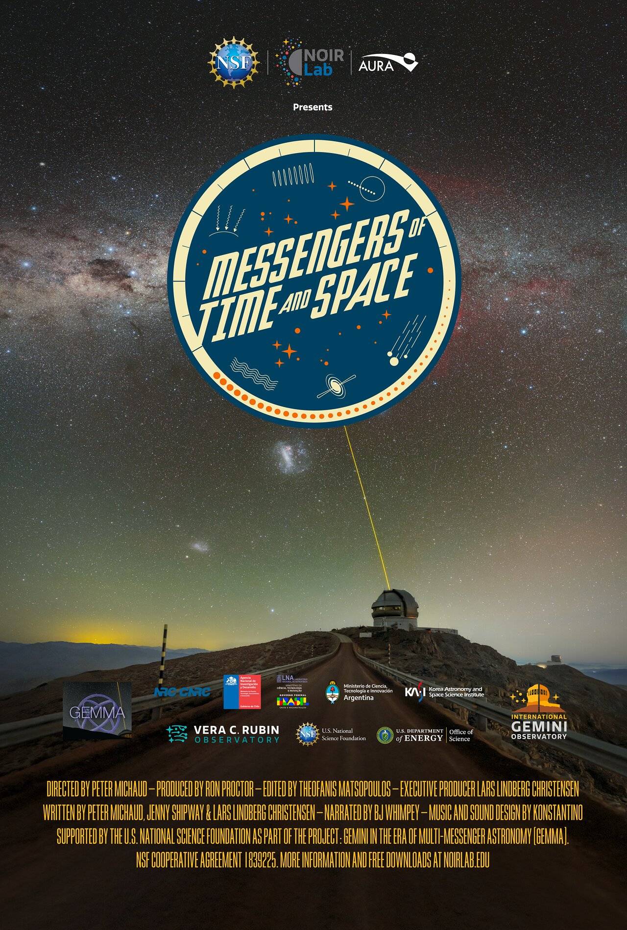Messengers of Time and Space planetarium show poster